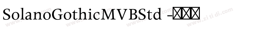SolanoGothicMVBStd 字体转换